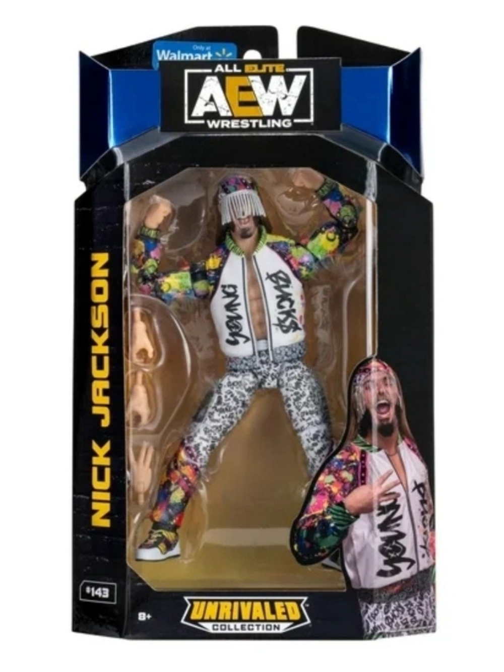 AEW Unrivaled Collection Nick Jackson Action Figure - White & Multicolor